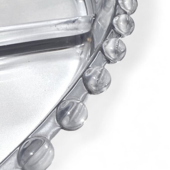 Vintage Imperial Glass Candlewick Divided 5 Compartment Serving Tray Platter - Picture 6 of 9